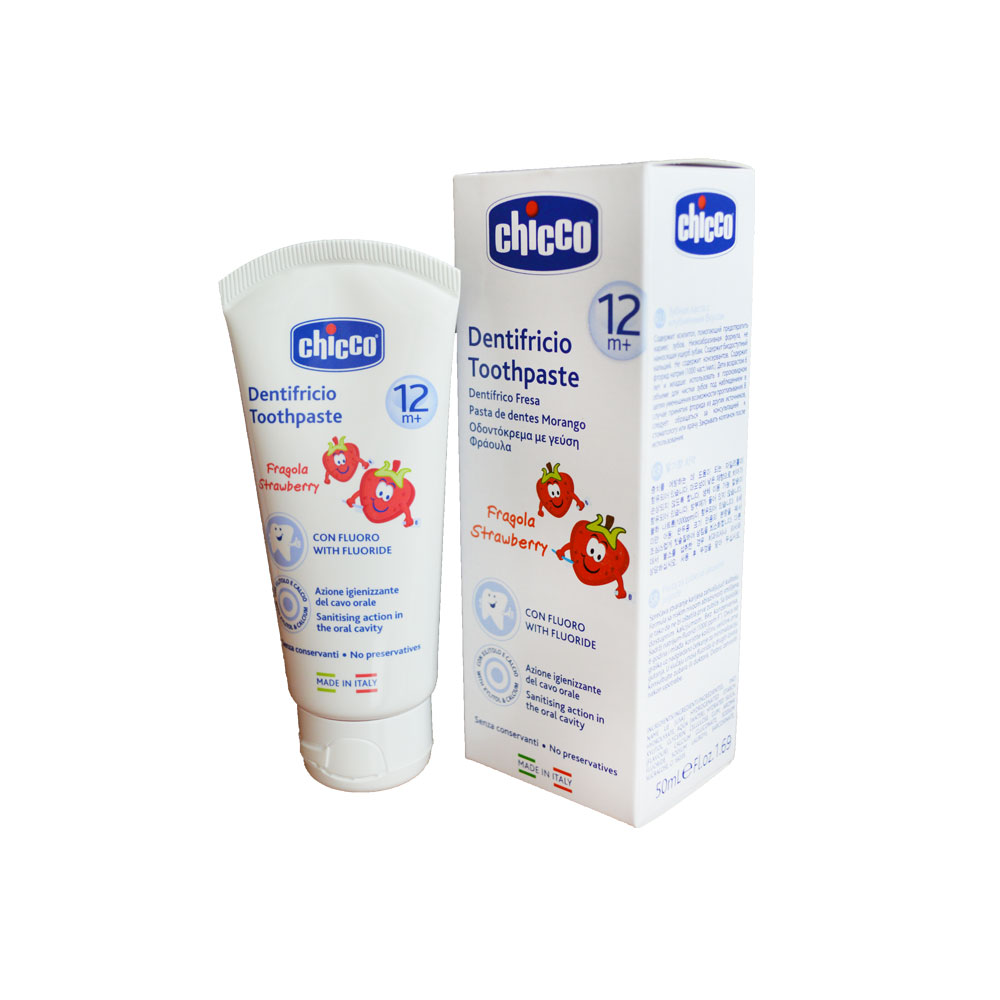 CHICCO BM PASTA ZA ZUBE SA UKUSOM JAGODE 50ML SA FLUORIDOM 