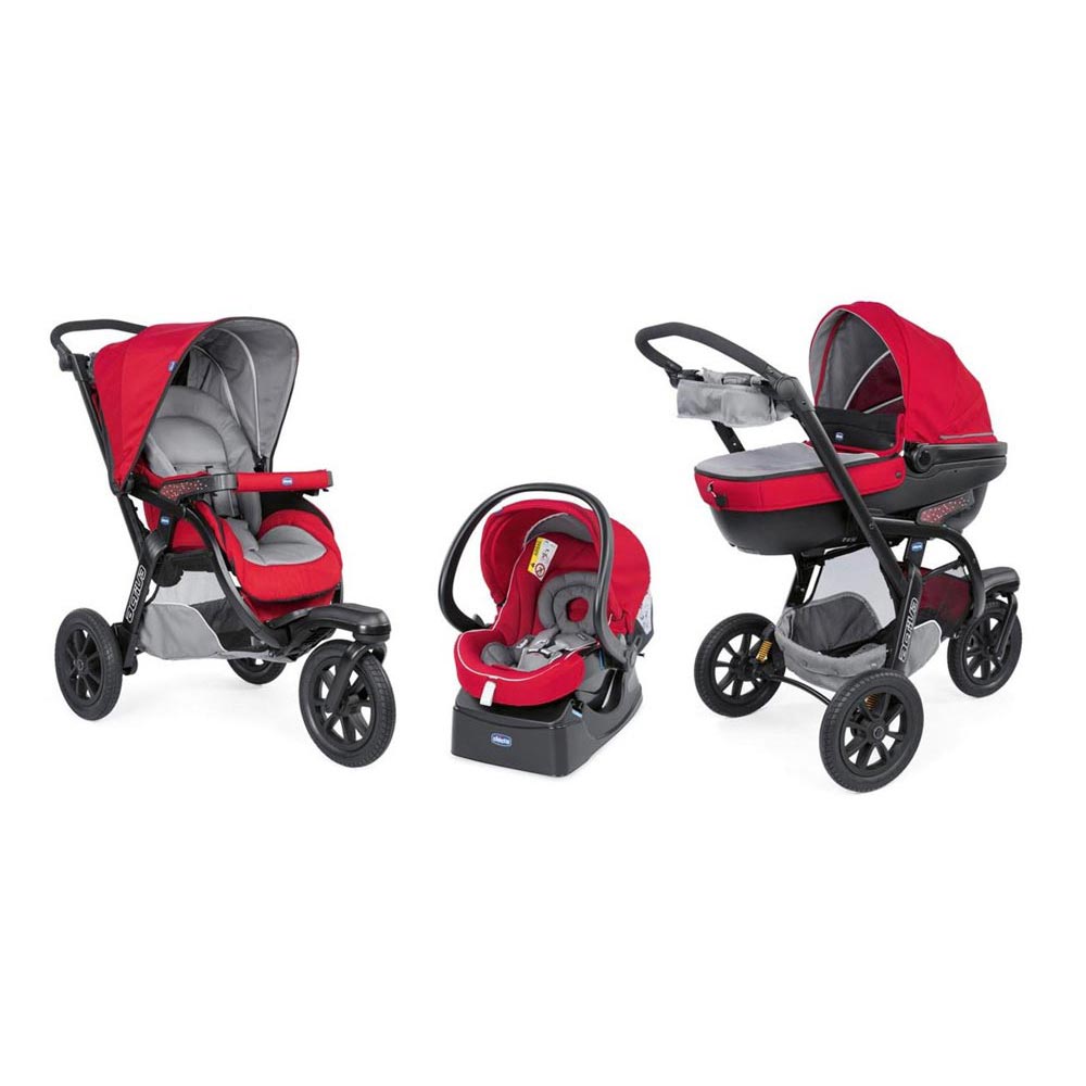 CHICCO TRIO ACTIV3 WITH KIT CAR, RED BERRY Dexy Co Kids