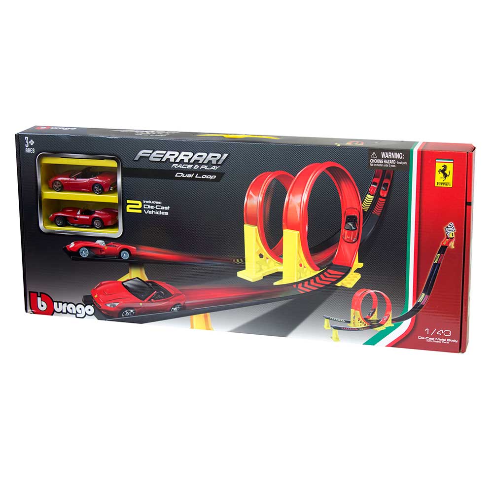 BURAGO FERRARI DUAL LOOP PLAYSET 1 43 