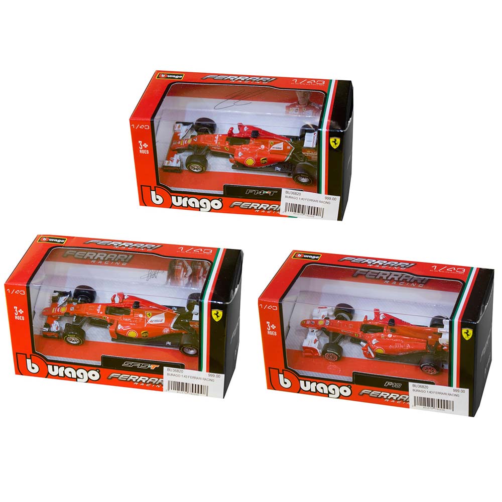 BURAGO FERRARI RACING ASST 1 43 