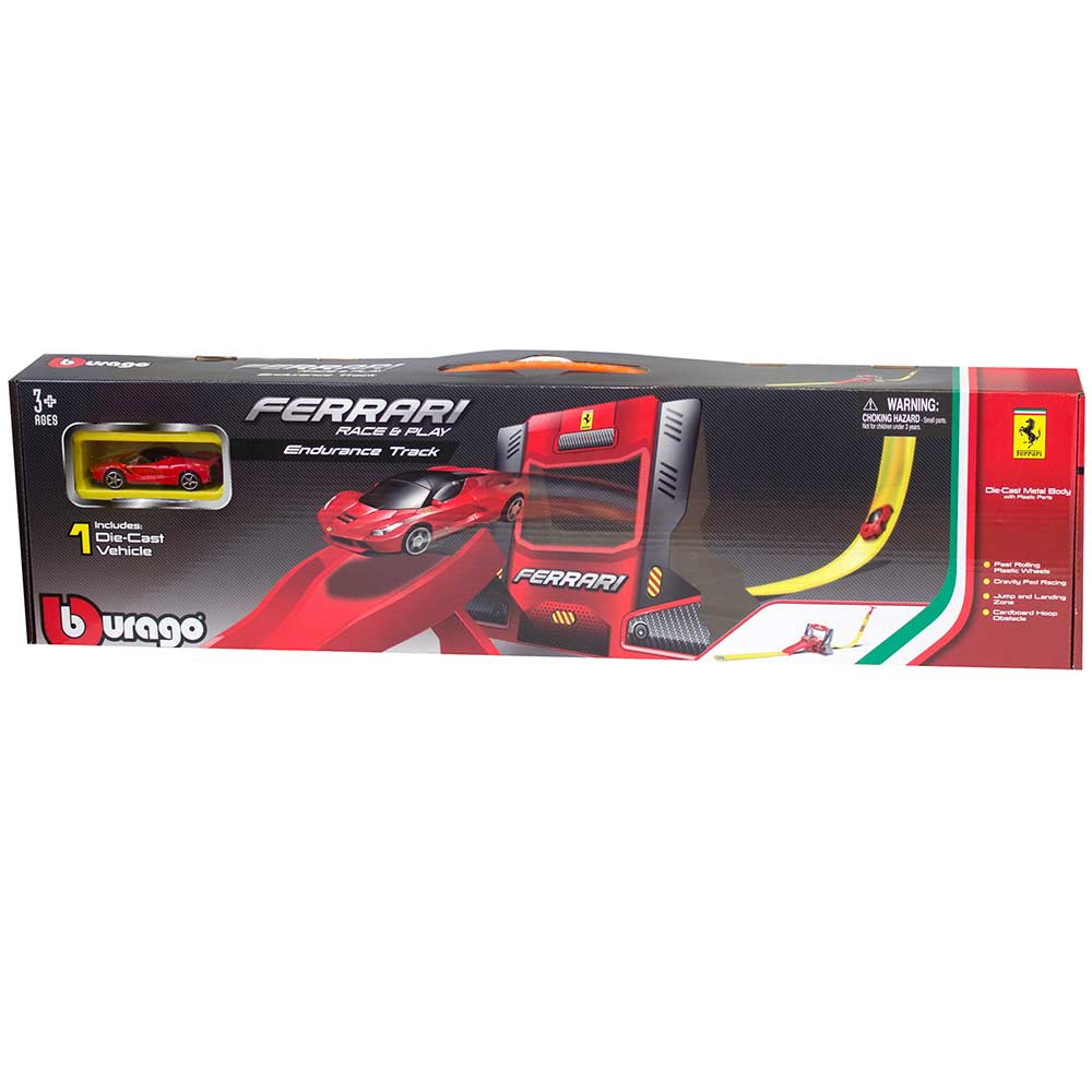 BURAGO FERRARI R&P SINGLE LOOP STUNT SET 1 64 