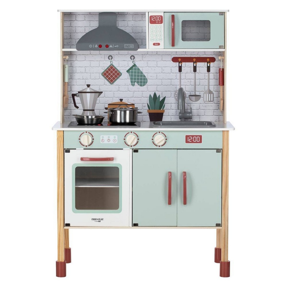 FREE2PLAY DRVENA KUHINJA SA SVIJETLOM I ZVUKOM 