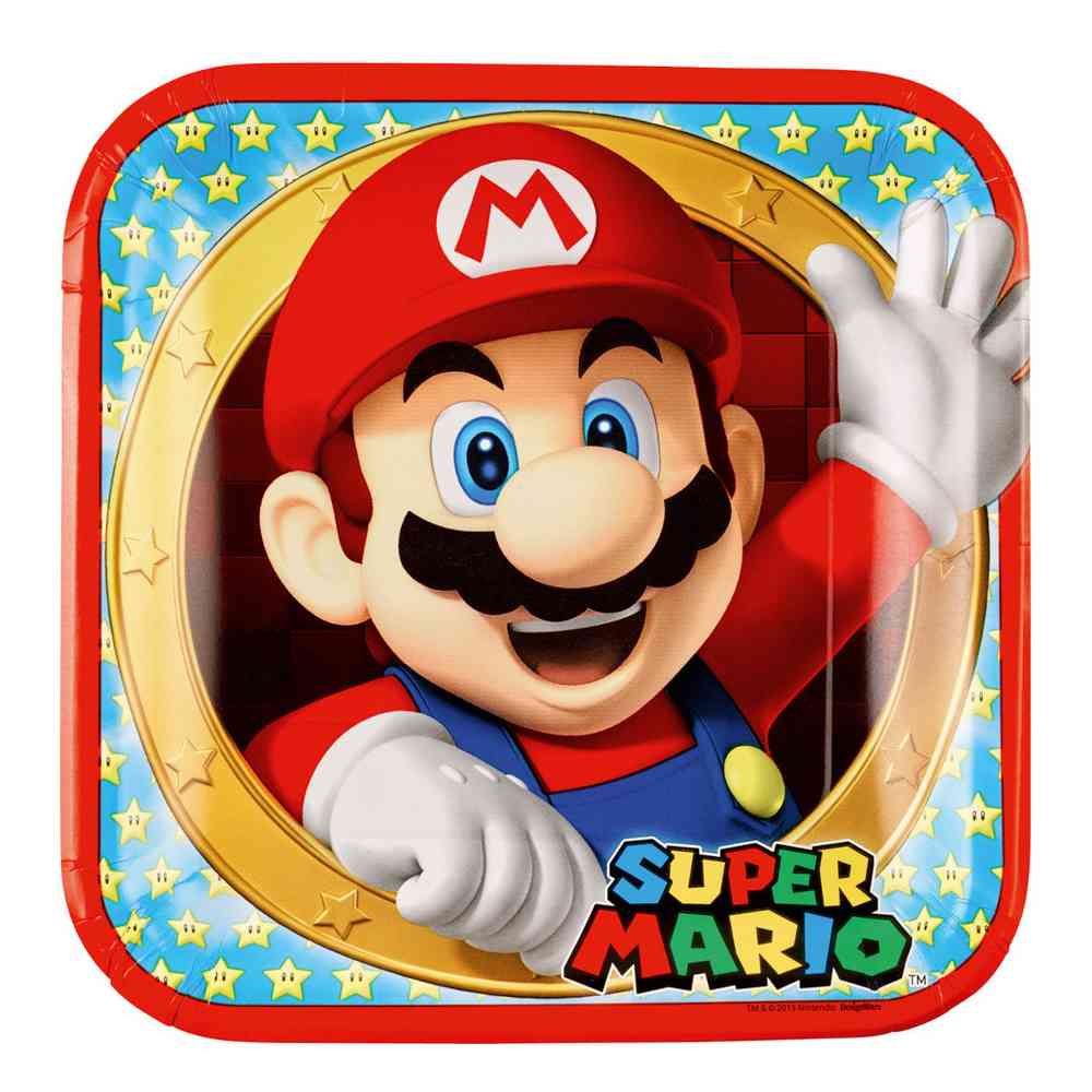 AMSCAN TANJIR 23 CM SUPER MARIO 8 KOM 