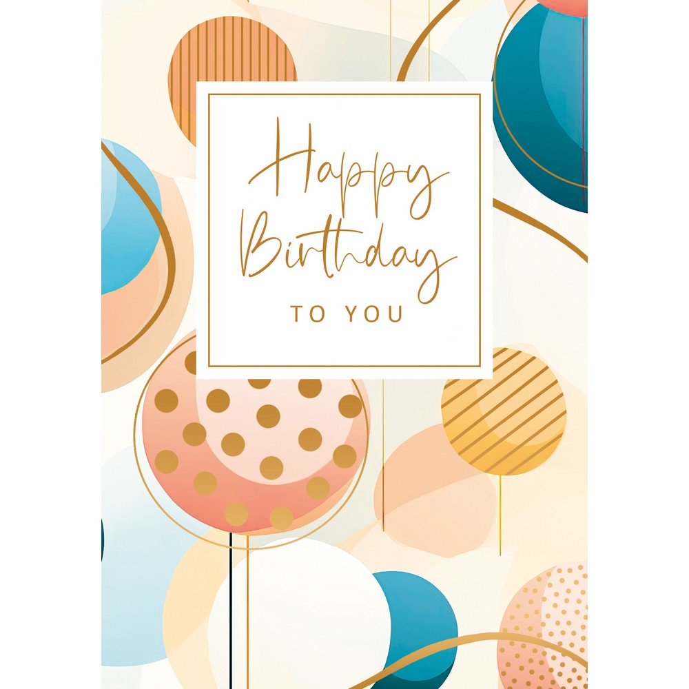 ART45883 GOLD RUSH cESTITKA HAPPY BIRTHDAY TO YOU 