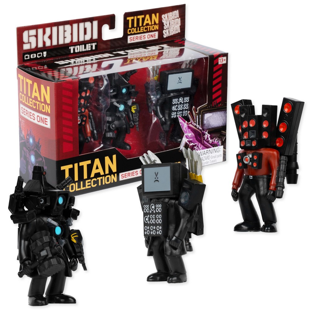 BONK13003 SKIBIDI TOILET TITAN 3 PACK 