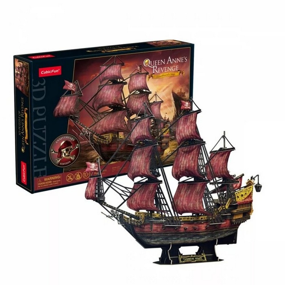 CBF240400 CUBIC FUN PUZZLE QUEEN ANNES REVENGE--ANNIVERSARY RED EIDITION T4040h 