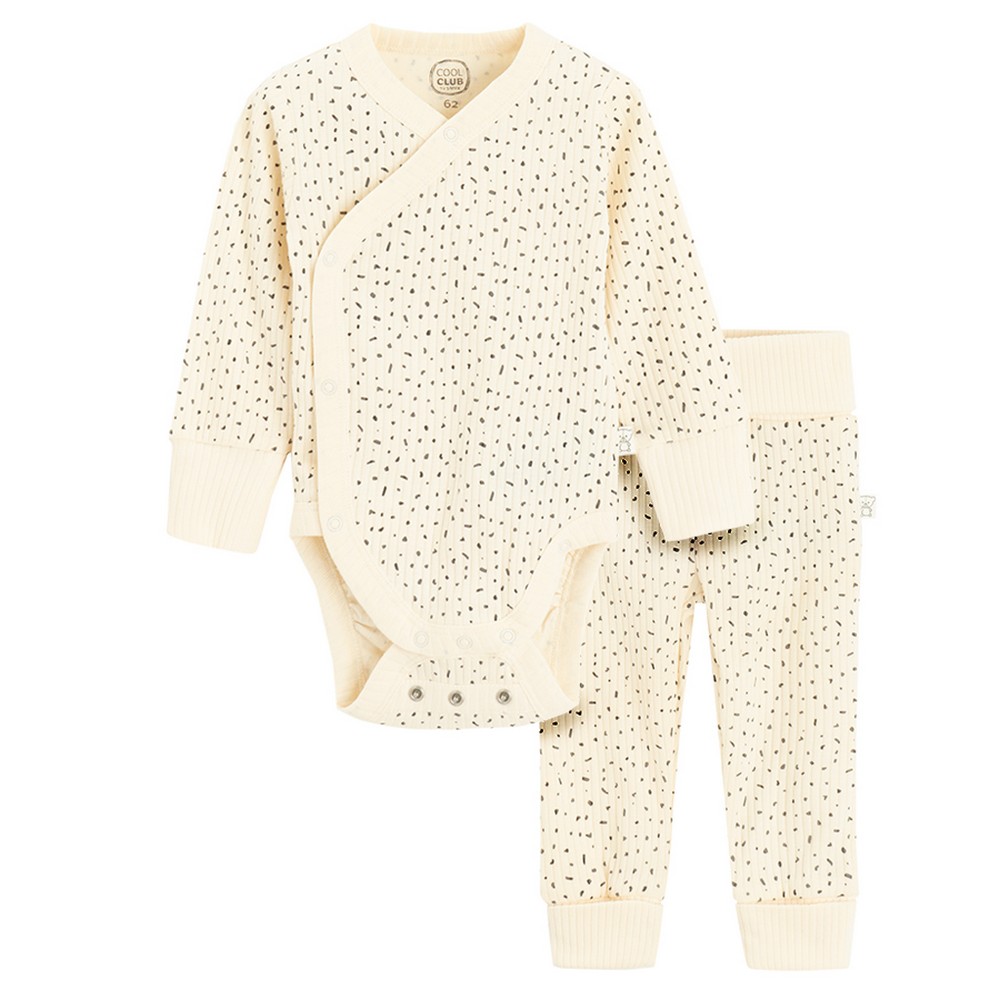 COOL CLUB SET BODI DUG RUKAV, DONJI DEO I TRAKA ZA KOSU SETLIGHT BEIGE DREAMVERS