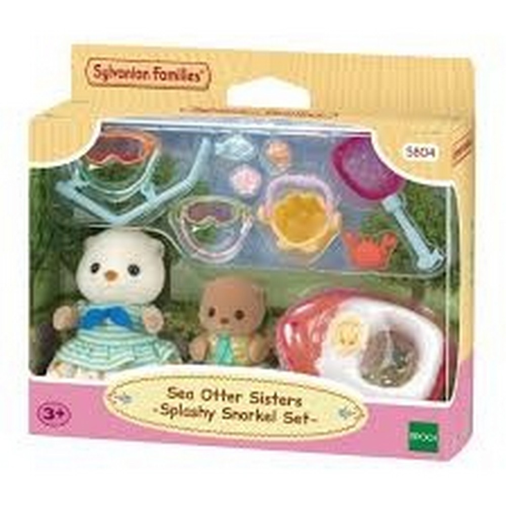 EC5804 SYLVANIAN FAMILIES SEA OTTER SISTERS-SPLASHY SNORKEL SET 