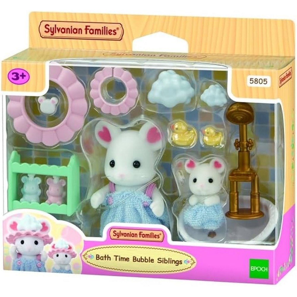 EC5805 SYLVANIAN FAMILIES BATH TIMEBUBBLE SIBLINGS 