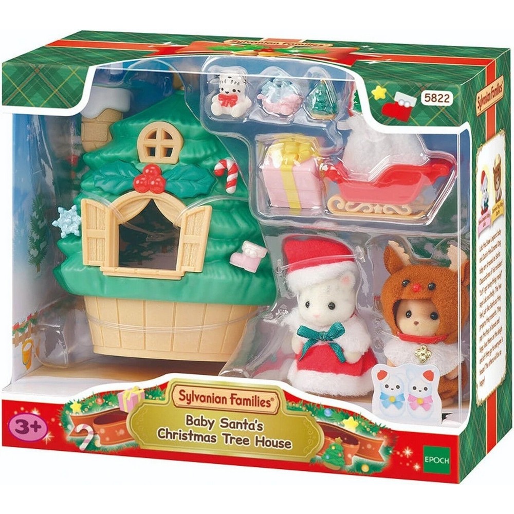 SYLVANIAN BABY SANTA BOZICNA KUCICA NA DRVETU 
