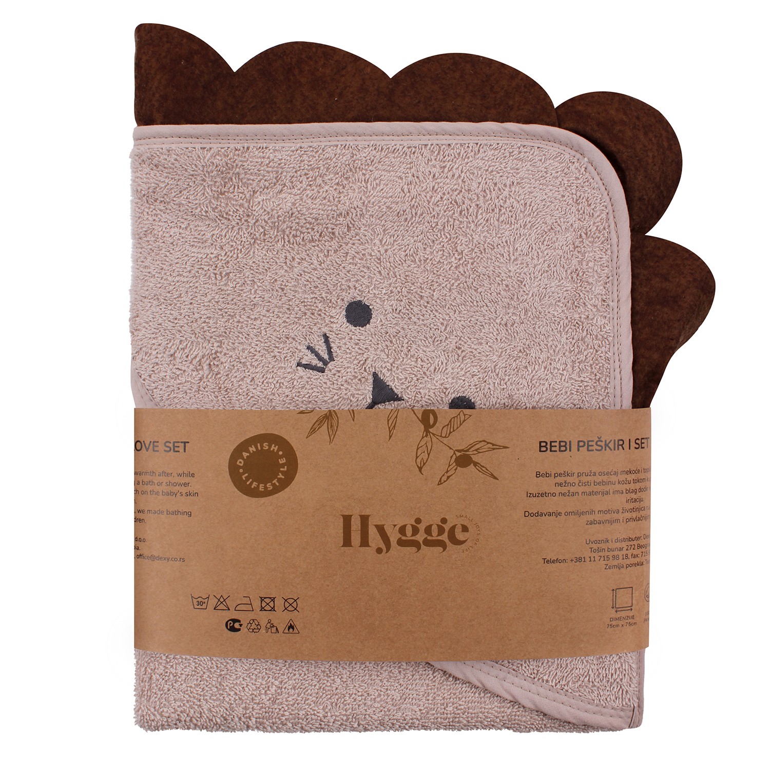 HYGGE PESKIR I RUKAVICA SET COOKIE BEIGE 