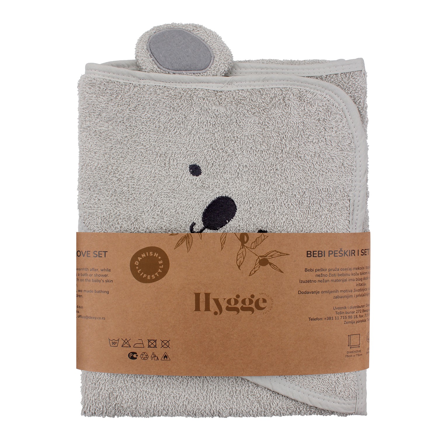 HYGGE PESKIR I RUKAVICA PASTEL GREEN 