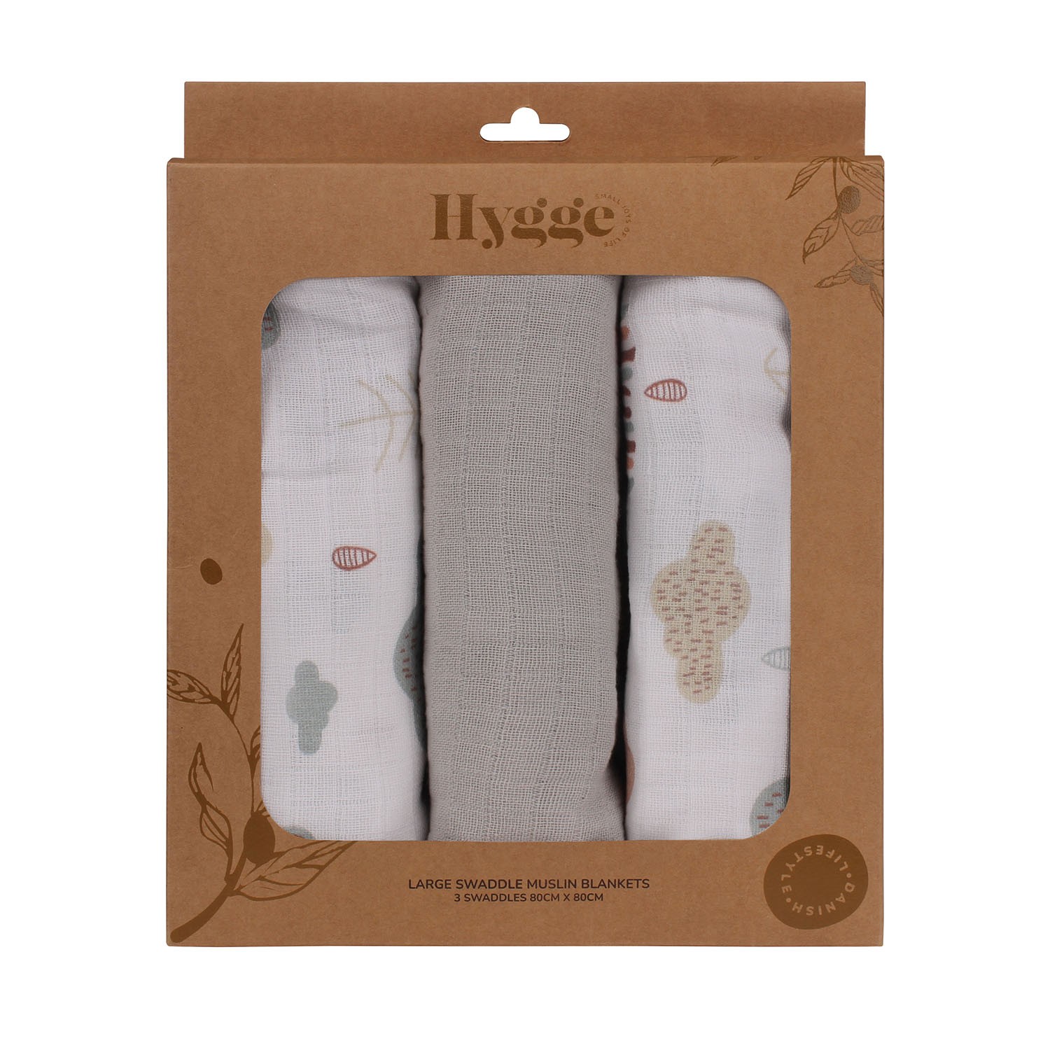 HYGGE TETRA PELENA OD MUSLINA PASTEL GREEN 3 KOM 80X80CM 