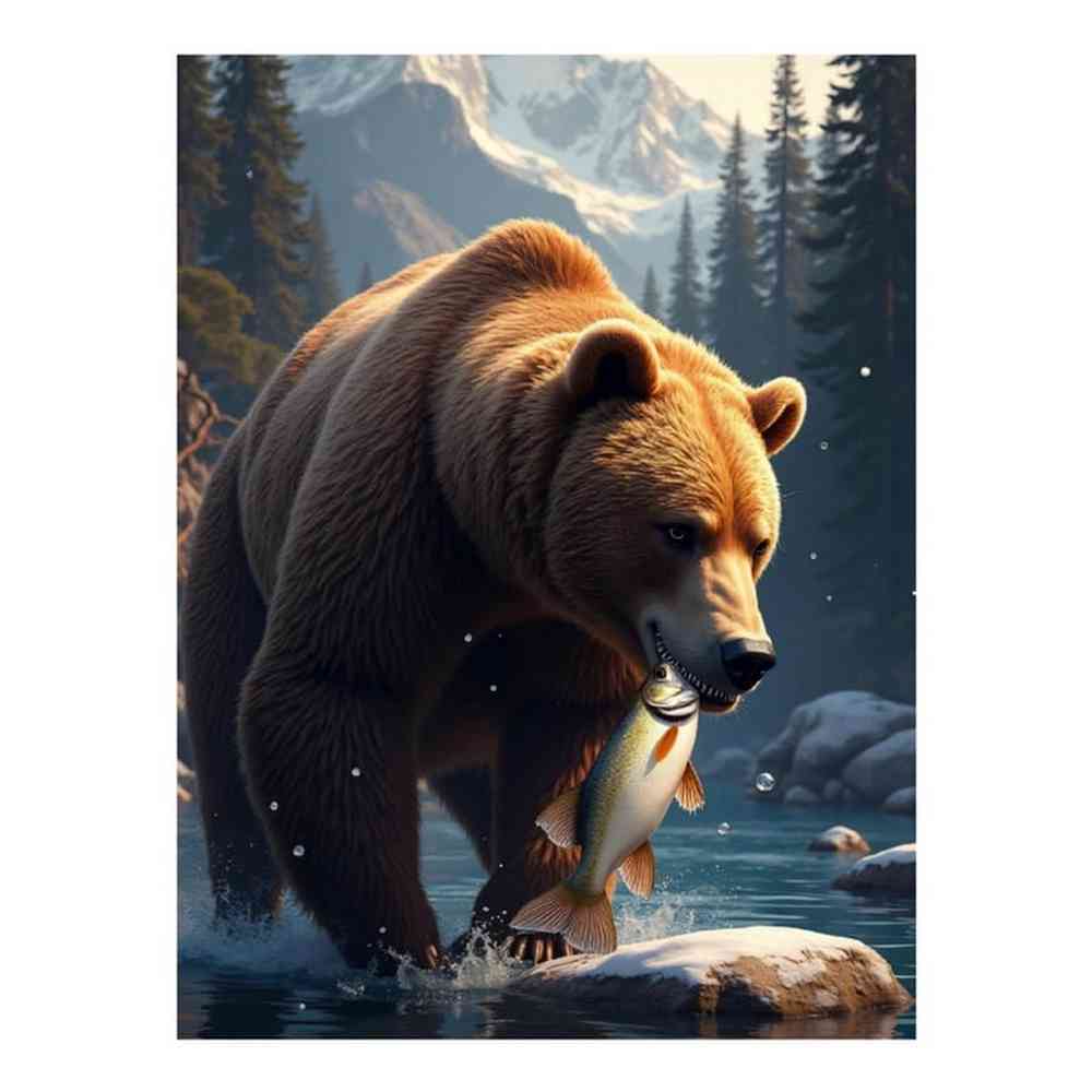 KFFP2229  CLASSIC DIAMOND ART SET BEAR 