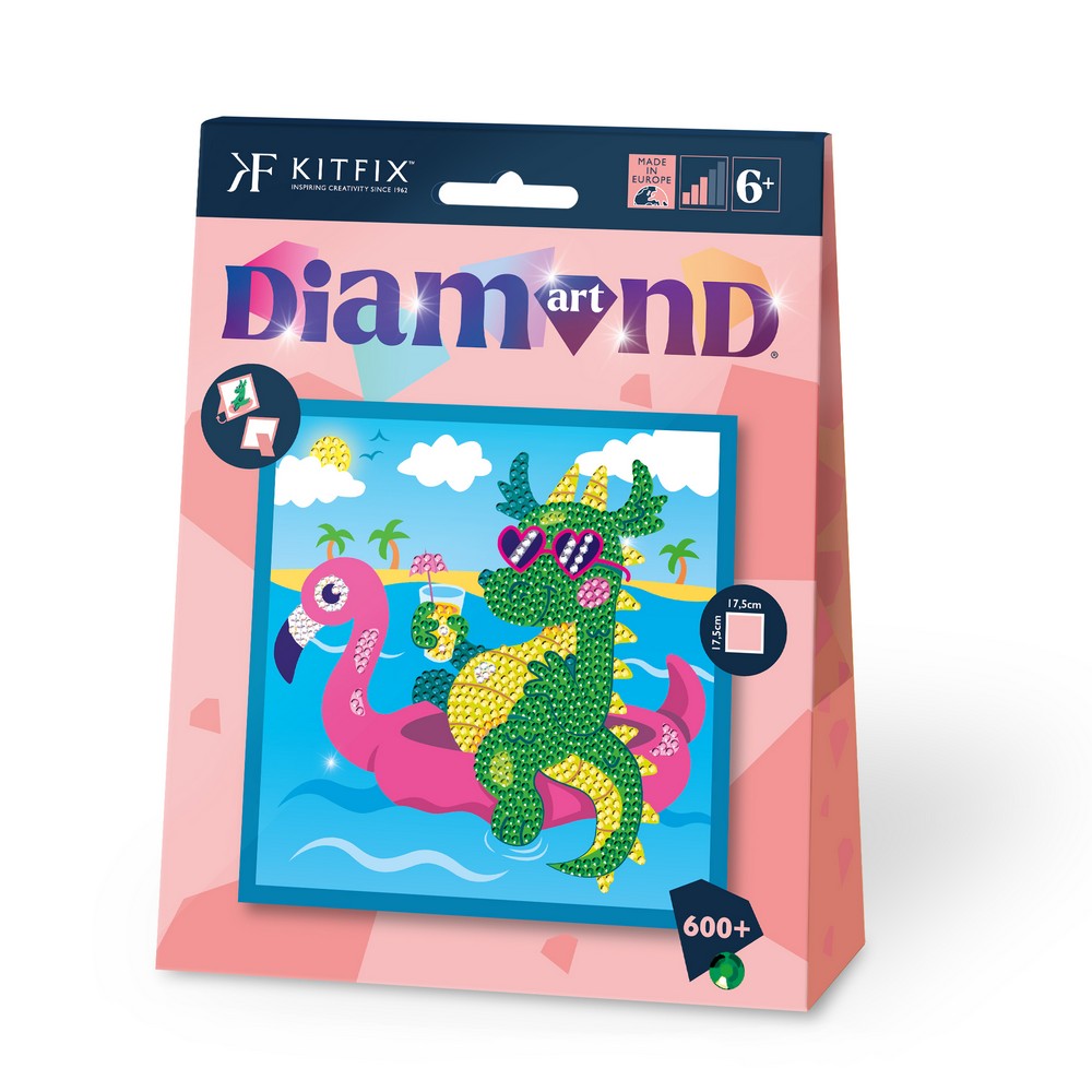 KFFP2512 JUNIOR DIAMOND ART SET COOL DRAGON 