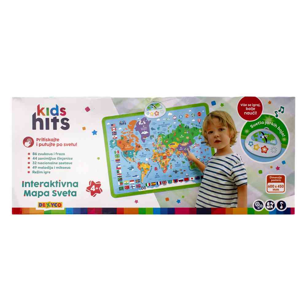 KH7007 KIDS HITS INTERAKTIVNA MAPA SVIJETA RS 