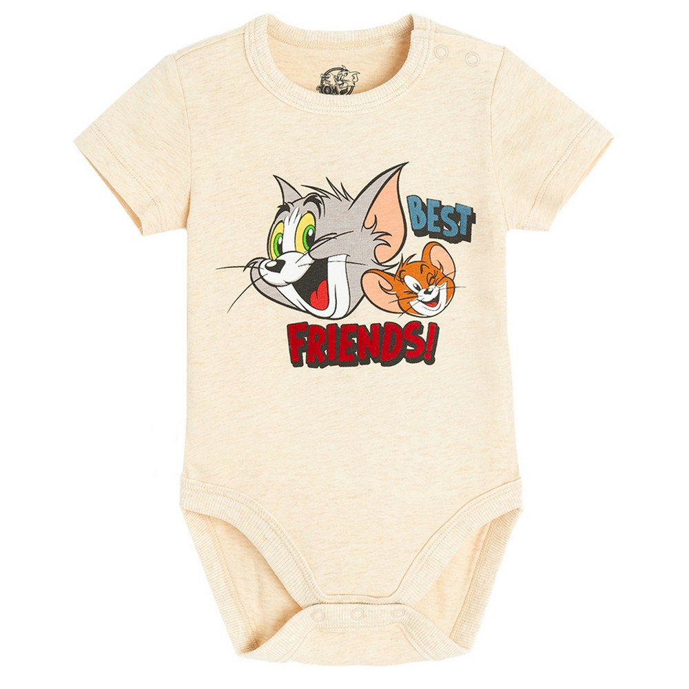COOL CLUB TOM AND JERRY BODI KRATAK RUKAV BEIGE MELANGE