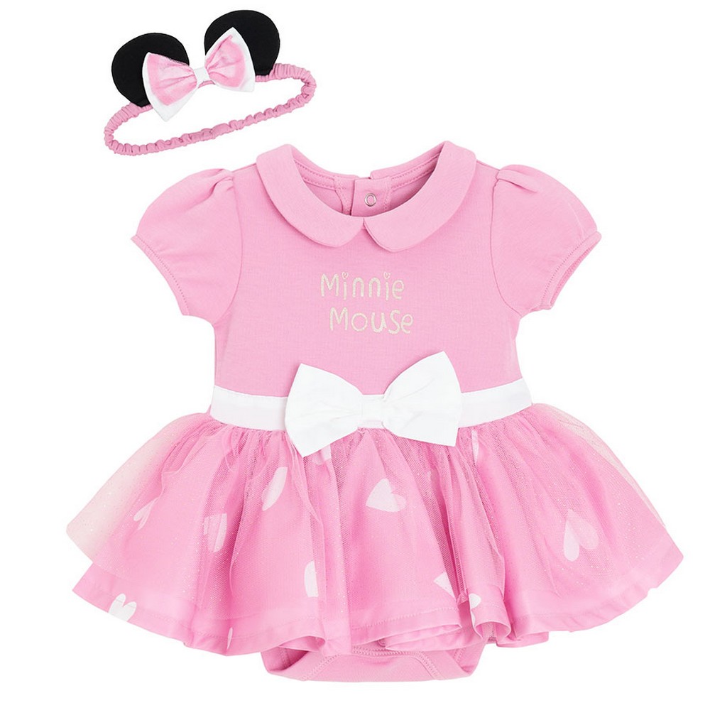 COOL CLUB SET BODI DUG RUKAV, DONJI DEO I TRAKA ZA KOSU DISNEY MINNIE MOUSEPINK
