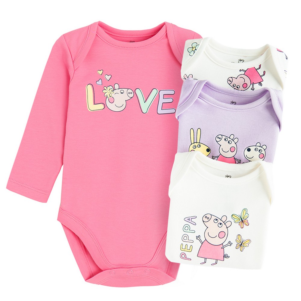 COOL CLUB PEPPA PIG BODI DUG RUKAV 4KOM MIX 
