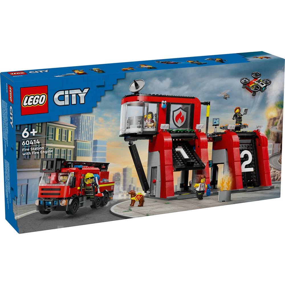 FIRE STATION WITH FIRE TRUCK 