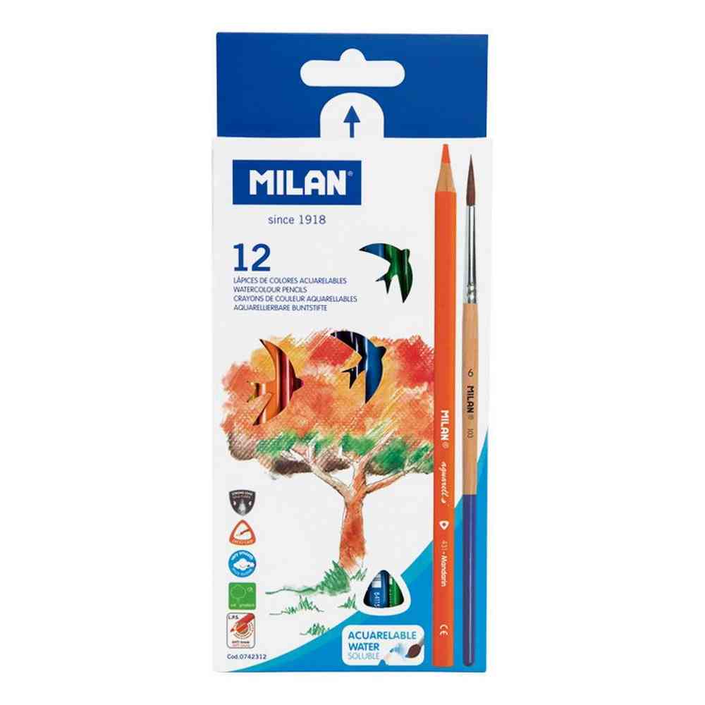 MILAN DRVENE BOJICE AKVAREL 12 KOM 