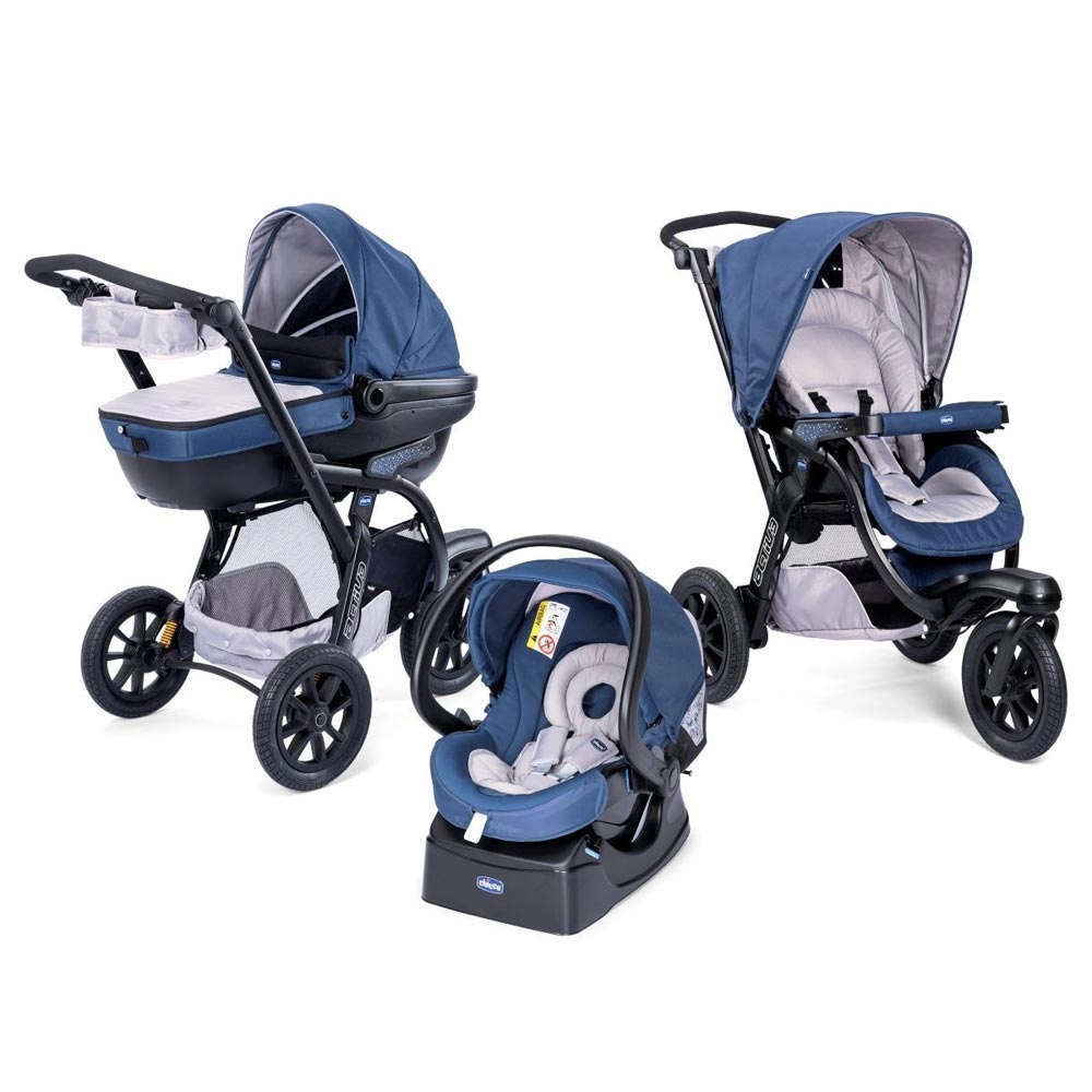 CHICCO TRIO ACTIV3 WITH KIT CAR, BLUE PASION 