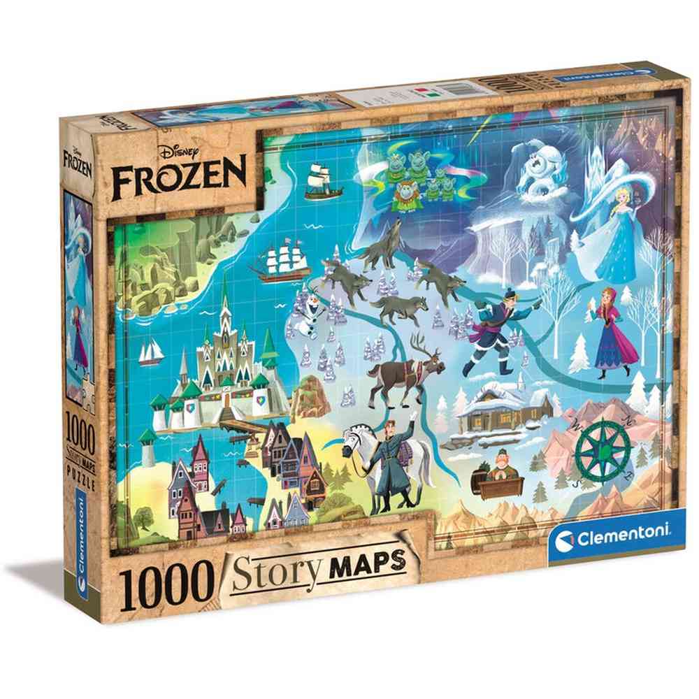 CLEMENTONI PUZZLE 1000 DISNEY MAPS FROZEN 