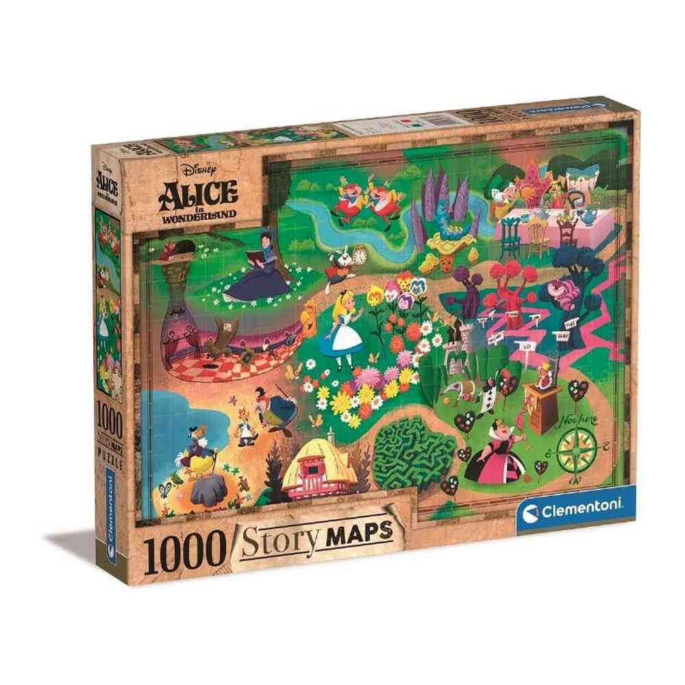 CLEMENTONI PUZZLE 1000 DISNEY MAPS ALICE