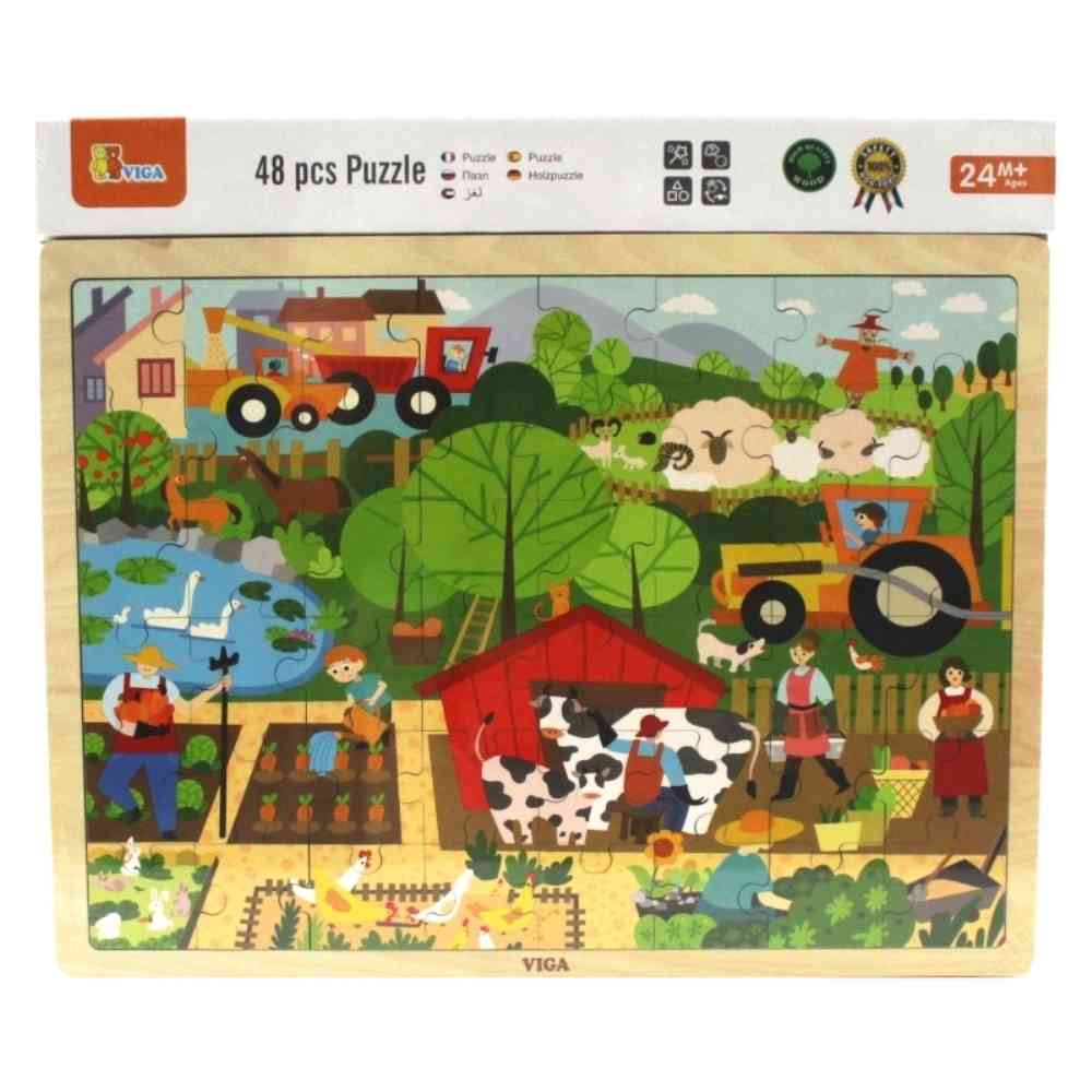 DRVENE PUZZLE FARMA-48 KOM 