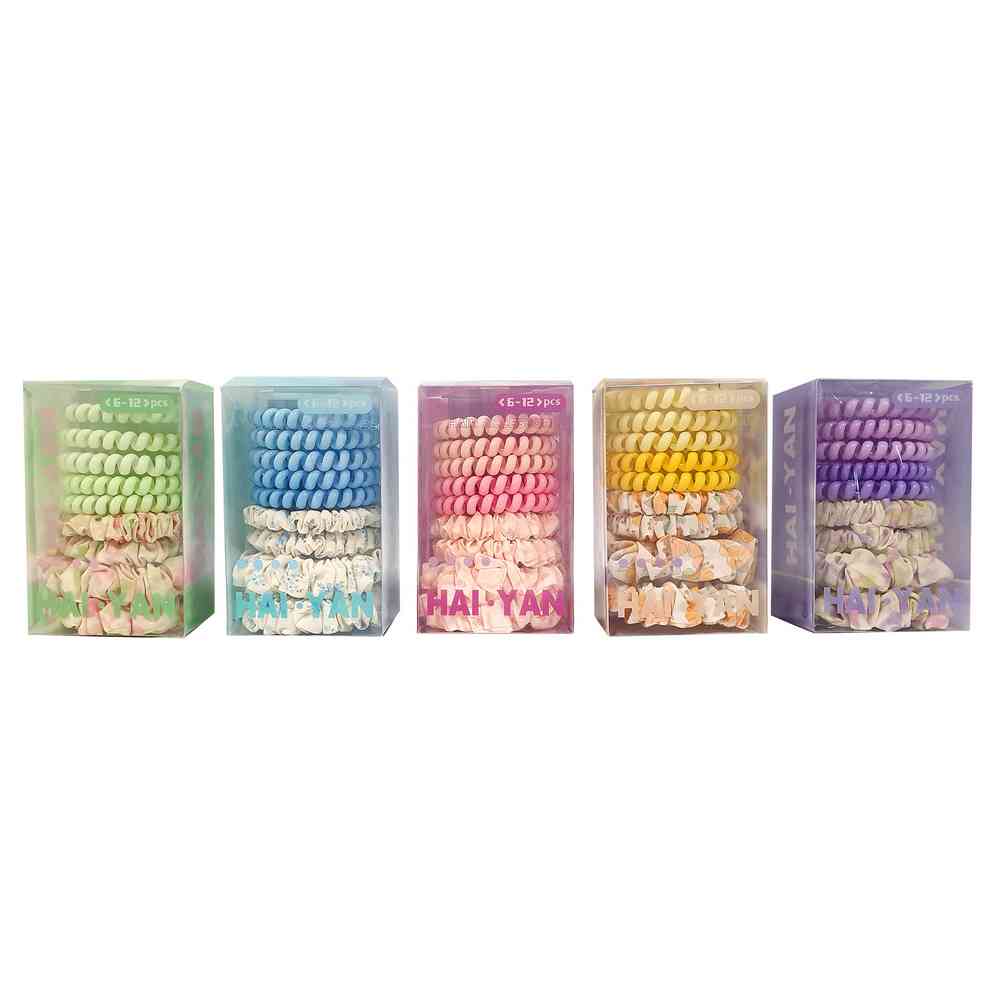 GUMICE ZA KOSU SET PASTEL 