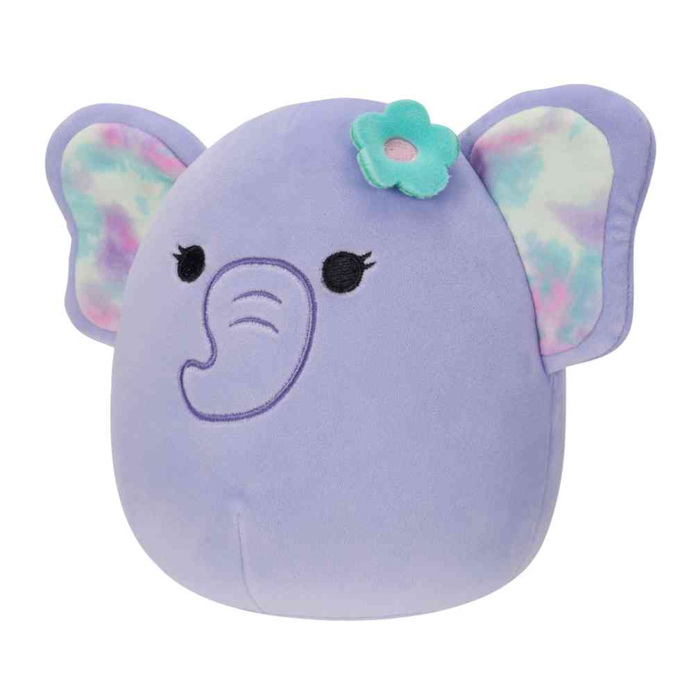 SQU:SQUISHMALLOWS 20 CM-ANJALI-LJUBICASTI SLON S CVJETNOM UKOSNICOM 