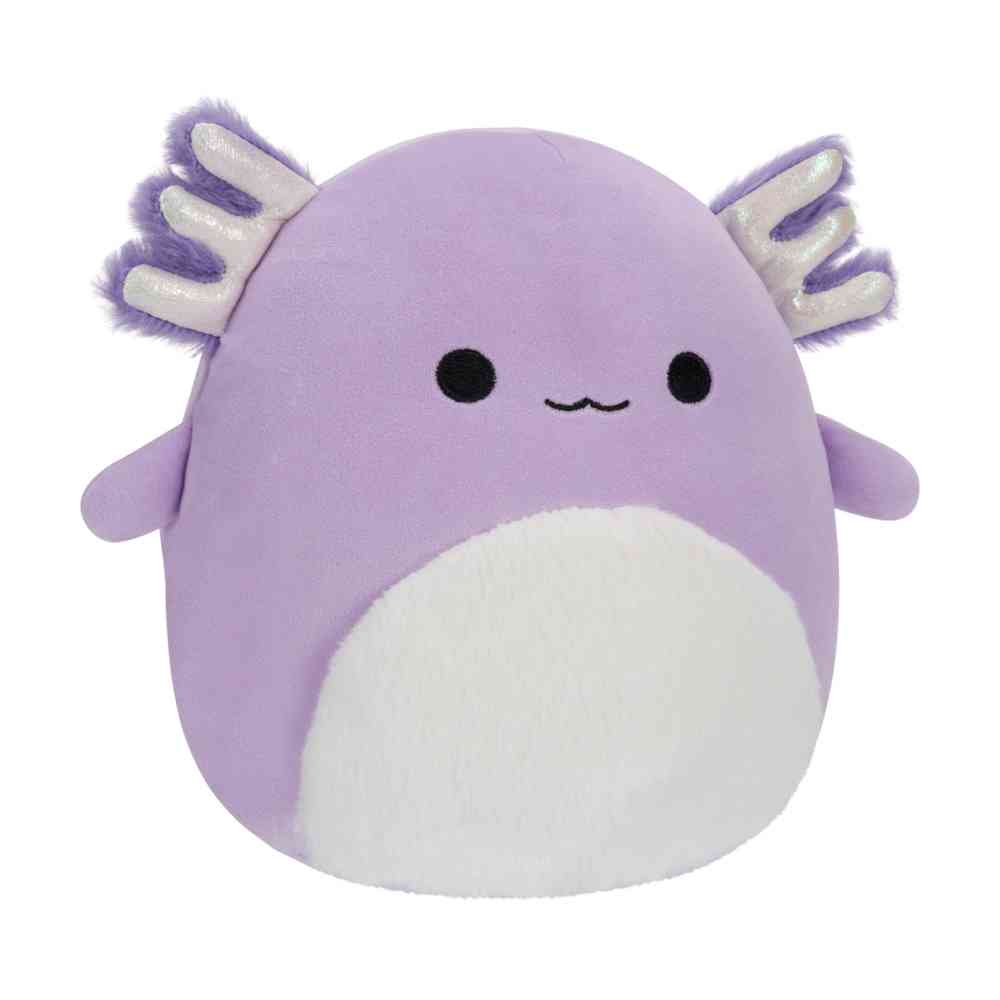 SQU:SQUISHMALLOWS 20 CM - MONICA - LJUBICASTI AKSOLOTL S CUPAVIM TRBUHOM 