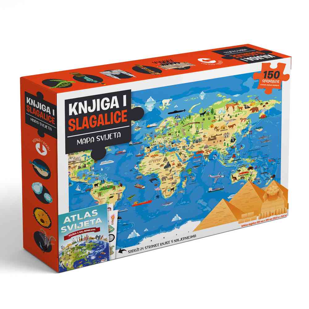 ATLAS SVIJETA - BOX SET KNJIGA SA SLAGALICAMA 