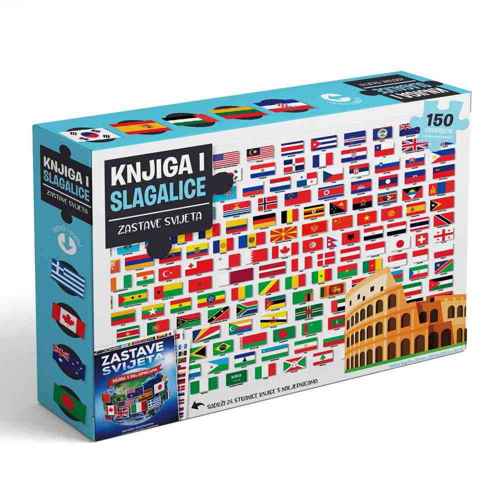 ZASTAVE SVIJETA - BOX SET KNJIGA SA SLAGALICAMA 