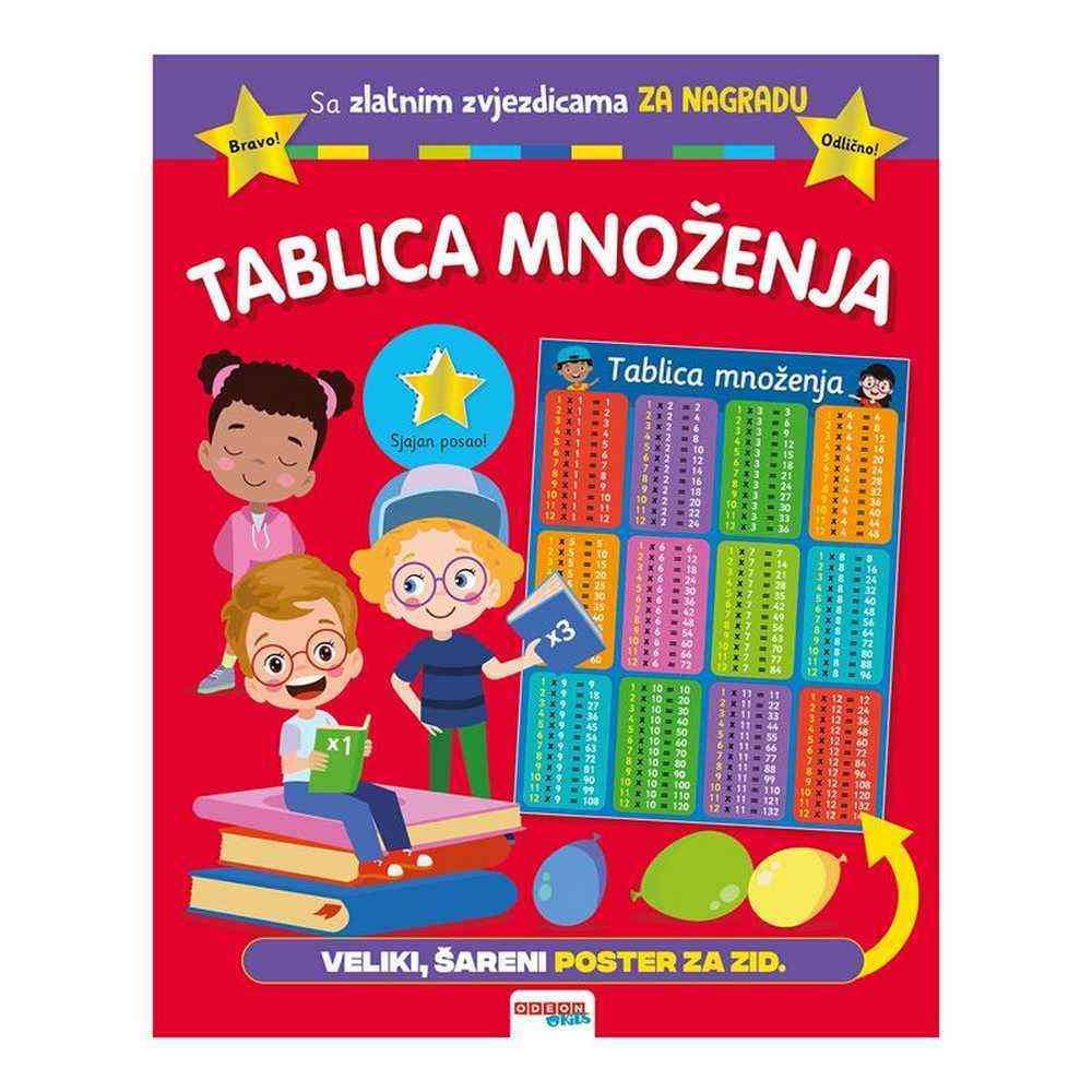 ODE: TABLICA MNOZENJA - VJEZBENICA S POSTEROM 