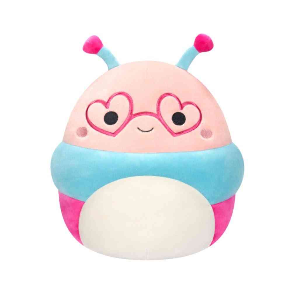 SQU:SQUISHMALLOWS 12 CM- GRIFFITH - ROZO-PLAVA GUSJENICA S NAOCALAMA OBLIKA SRCA 