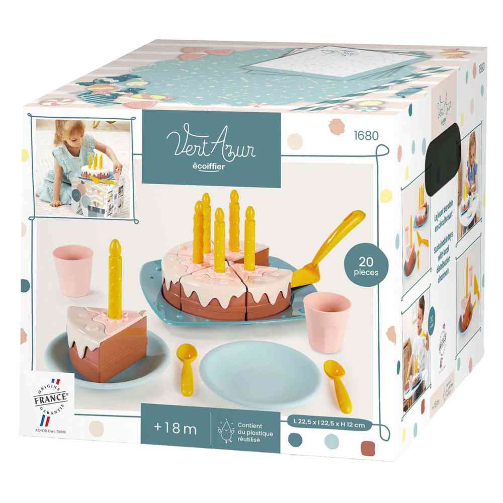 SM001680 ECOIFFER BIRTHDAY CAKE VERT AZUR 