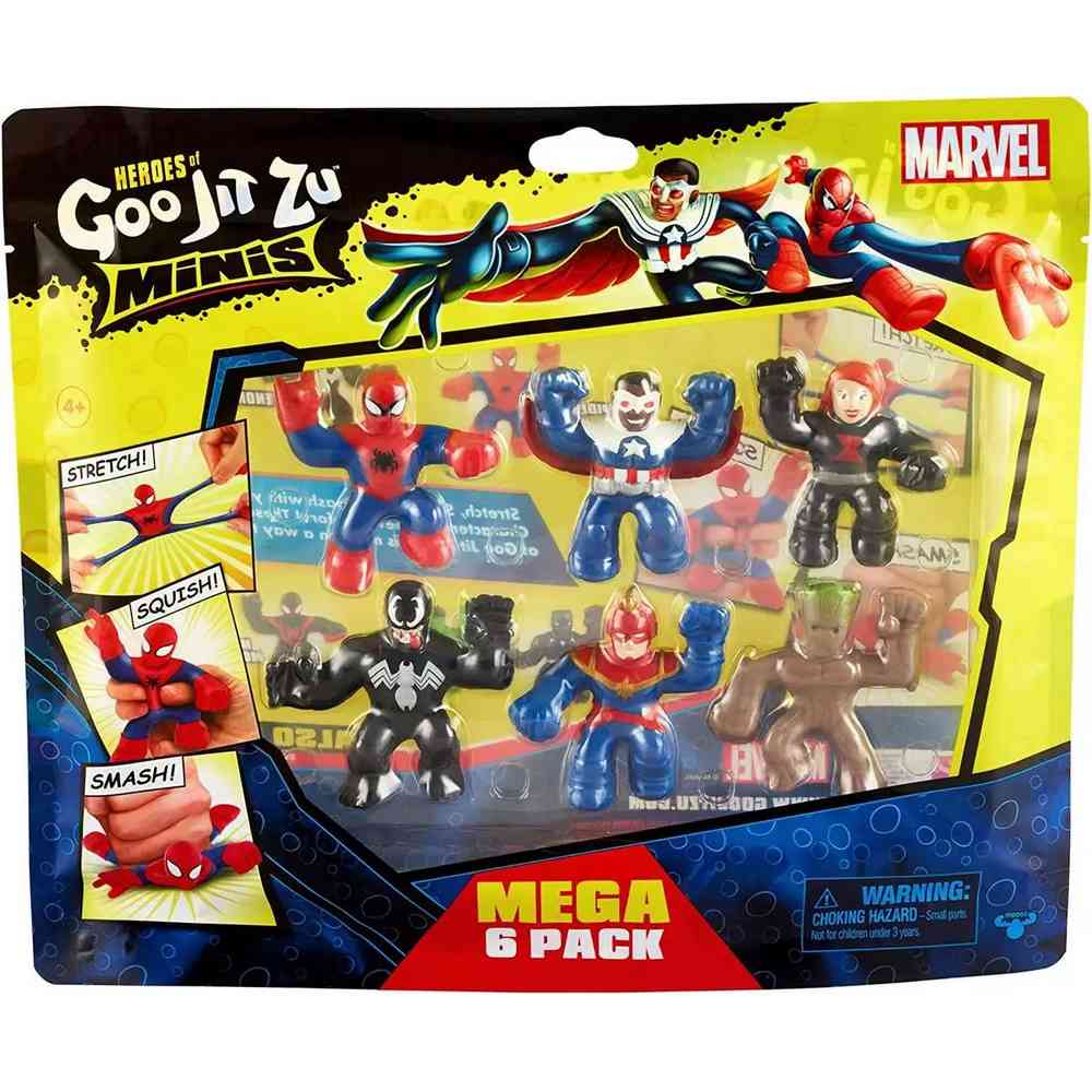 TO41472 GOO JIT ZU HERO MARVEL MINI MEGA FIGURE 6 PACK