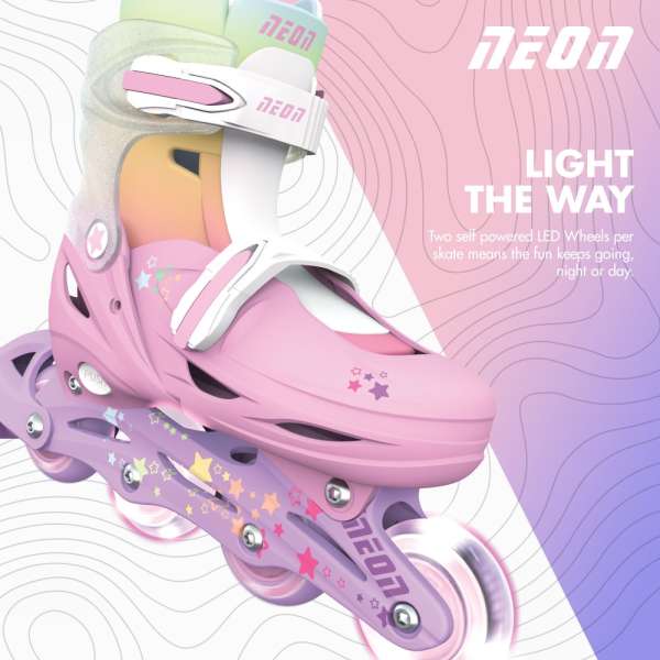 YVOLUTION NEON COMBO ROLERI 30-33 RAINBOW 