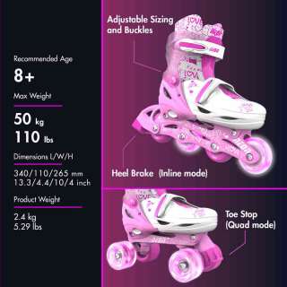 NEON COMBO ROLERI 30-33 ROZI