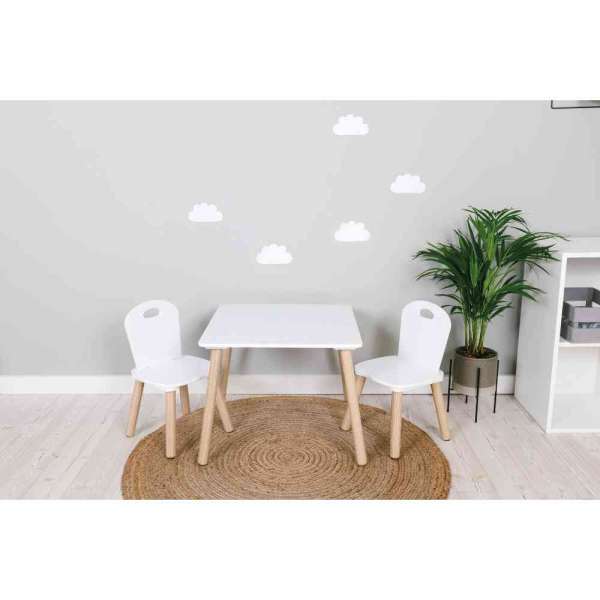 FREEON DRVENI STOL SA STOLICAMA ATHENA, BIJELA 