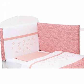 BUBABA POSTELJINA SET 6 DELOVA PINK SRCA 