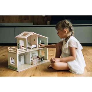 FREE2PLAY DRVENA KUĆICA ZA LUTKE S NAMJEŠTAJEM ELLA 