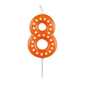 AMSCAN SVJECICA BROJ 8 DOTS 