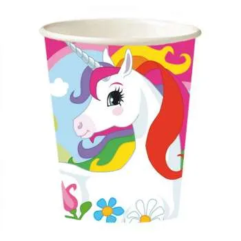 AMSCAN ČASA 250 ML UNICORN 8 KOM 