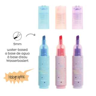 BACK2FUN TEKST MARKER 3 KOM PASTEL 