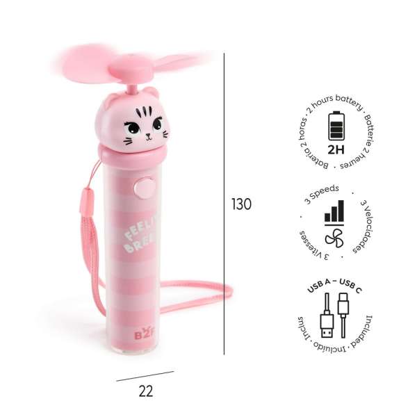 BACK2FUN MINI VENTILATOR KITTY 