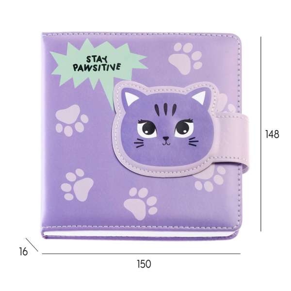 BACK2FUN NOTES PADDED MAGNET KITTY 