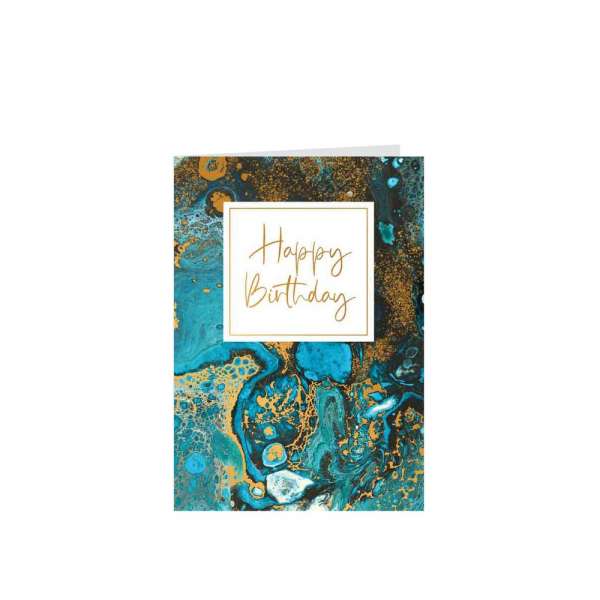 ART31367 GOLD RUSH cESTITKA HAPPY BIRTHDAY 