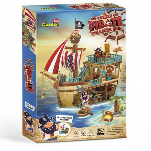 CUBICFUN PUZZLE PIRATE TREASURE SHIP P832h 